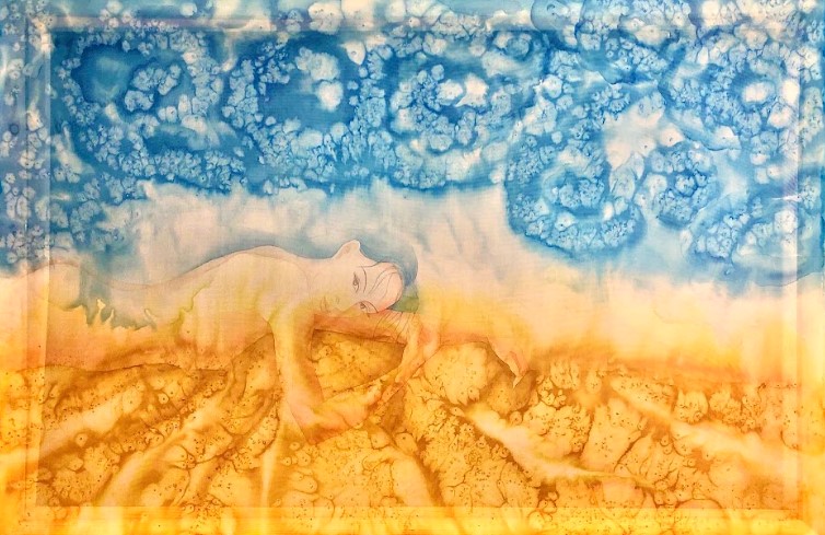 Mây ngỏ tranh lụa của Phan Minh Bạch