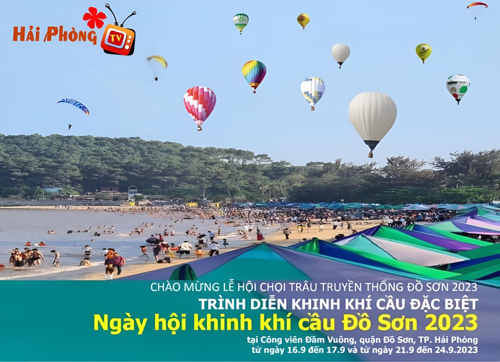 Hơn 20 khinh khí cầu đa màu sắc chào đón du khách đến với Đồ Sơn (Hải Phòng)
