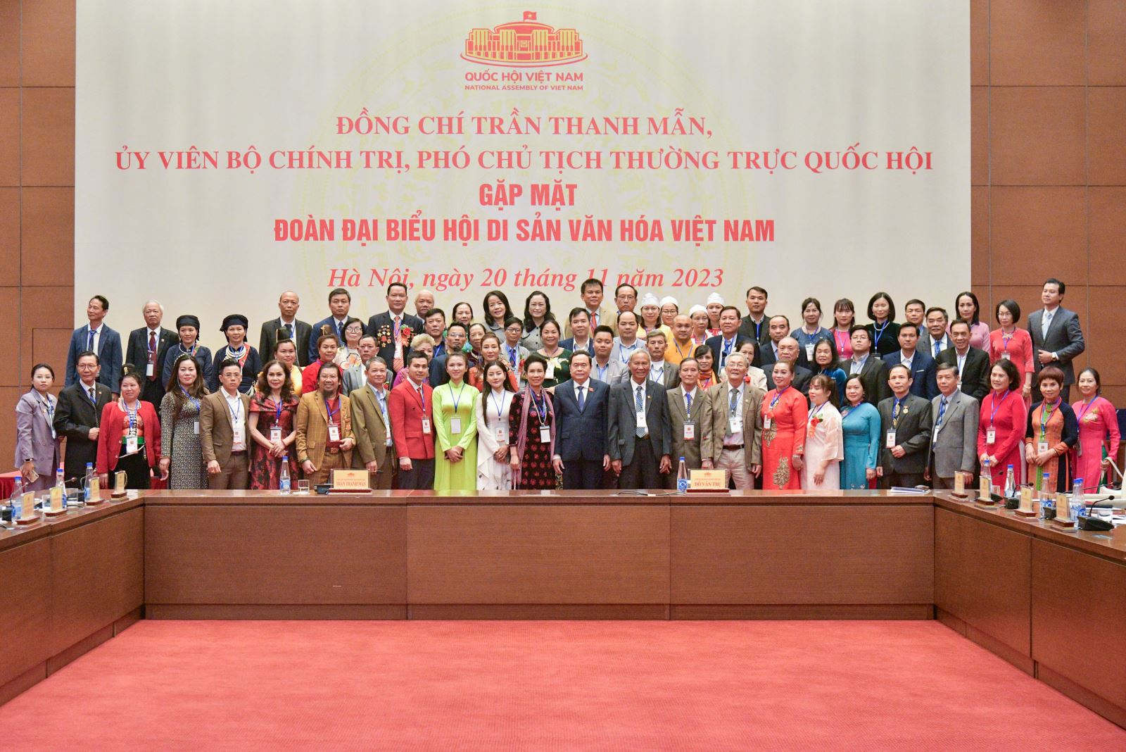 Phó Chủ tịch Thường trực Quốc hội Trần Thanh Mẫn gặp mặt đoàn đại biểu Hội Di sản văn hóa Việt Nam