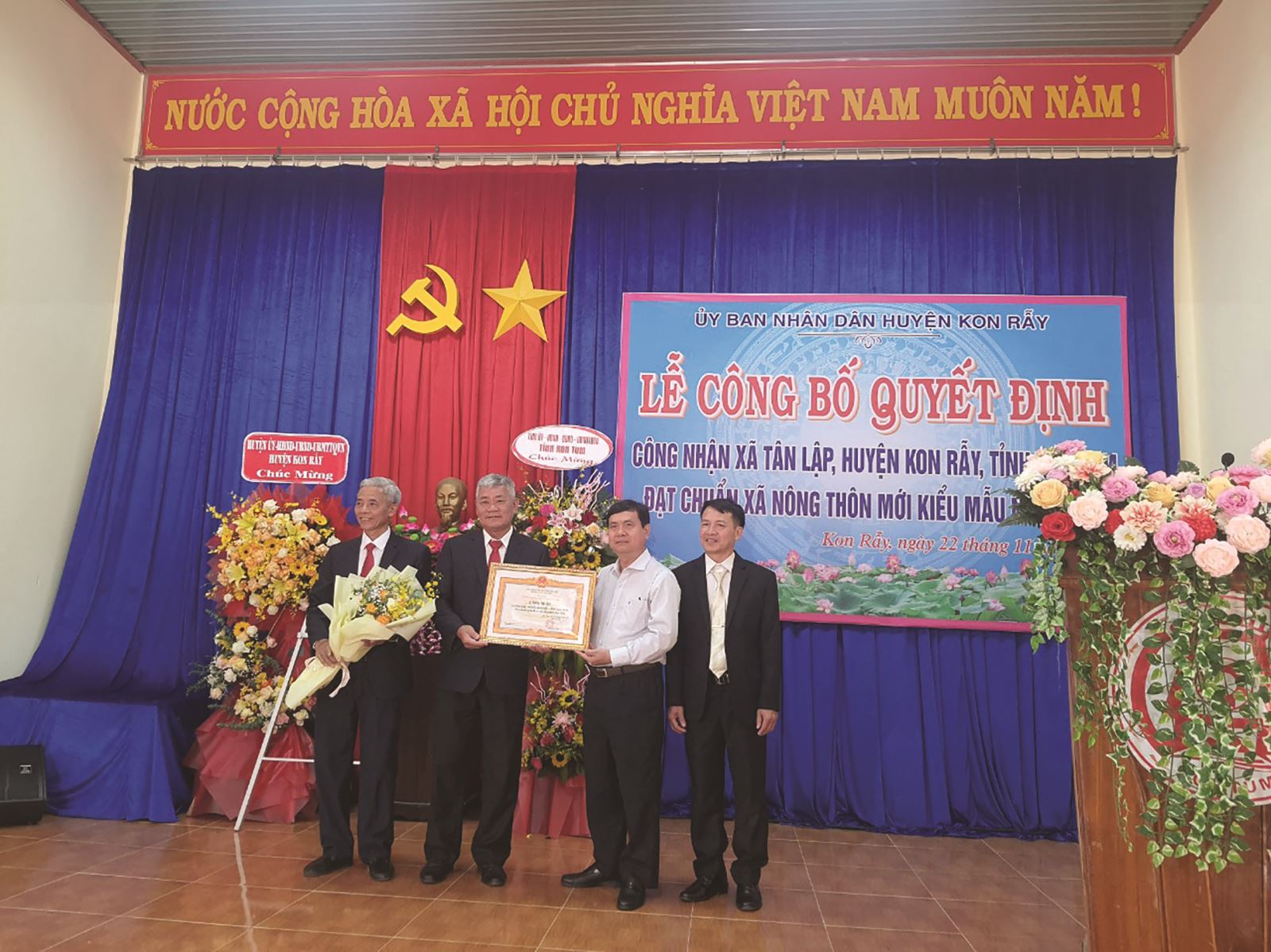 Xã đầu tiên của tỉnh Kon Tum đạt chuẩn Xã Nông thôn mới kiểu mẫu năm 2022