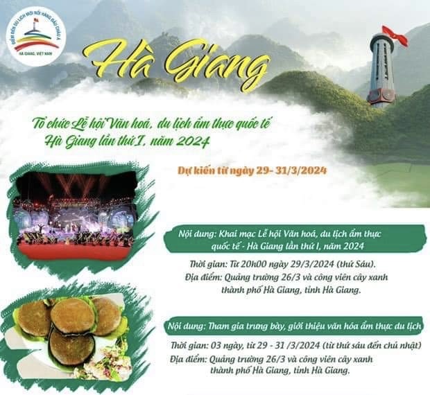 Lễ hội Văn hoá, du lịch ẩm thực quốc tế Hà Giang lần thứ I, năm 2024