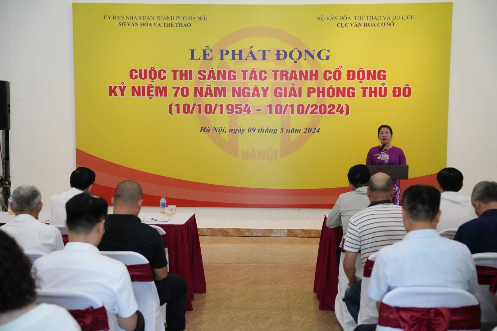 Ngày 9-5-2024, tại Hà Nội, Sở VHTT Hà Nội đã phối hợp với Cục Văn hóa cơ sở (Bộ VHTTDL) tổ chức lễ phát động Cuộc thi Sáng tác tranh cổ động tuyên truyền kỷ niệm 70 năm Ngày Giải phóng Thủ đô (10/10/1954 - 10/10/2024).