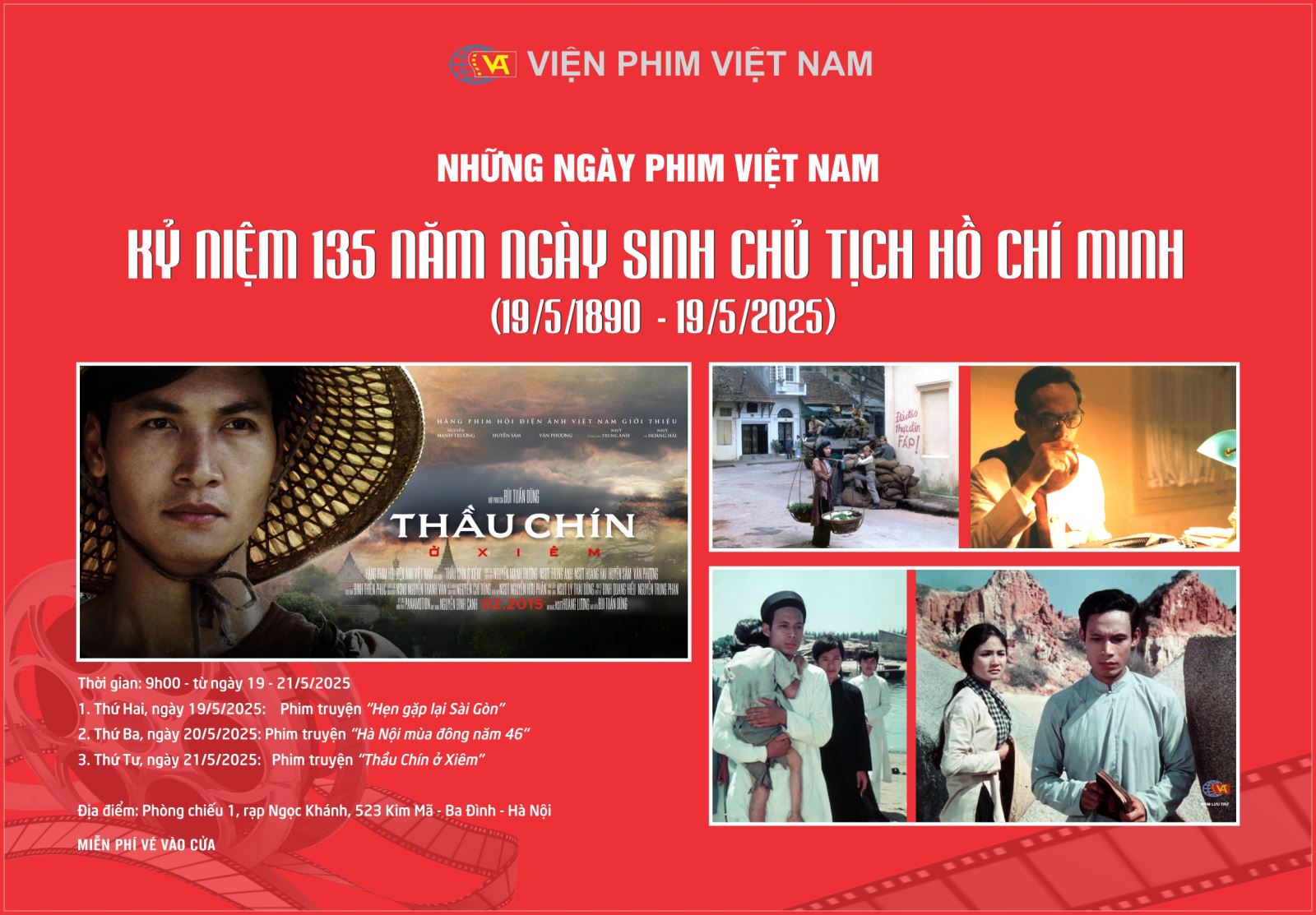 Những ngày phim Việt Nam kỷ niệm 135 năm ngày sinh nhật Chủ tịch Hồ Chí Minh