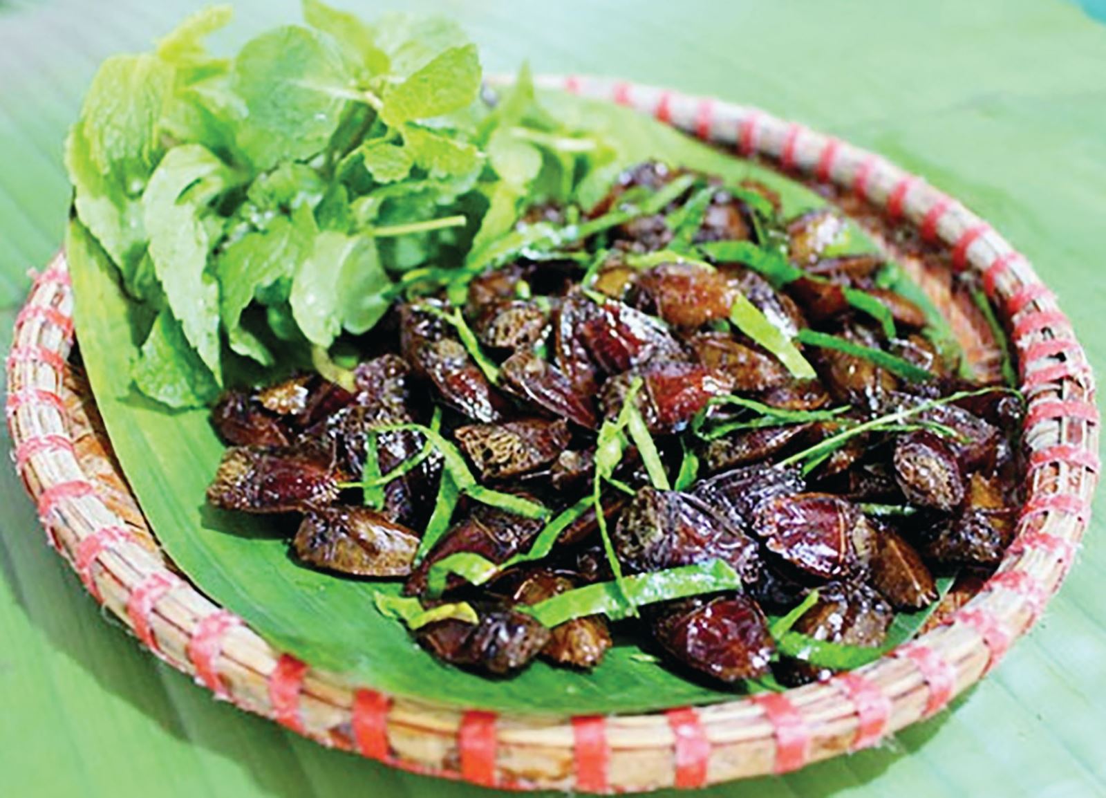 Món bọ xít rang lá chanh 