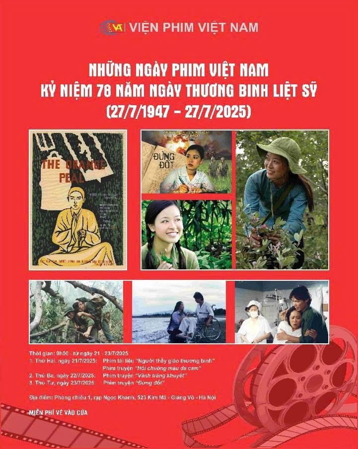 Những ngày phim Việt Nam kỷ niệm 78 năm ngày Thương binh Liệt sĩ 