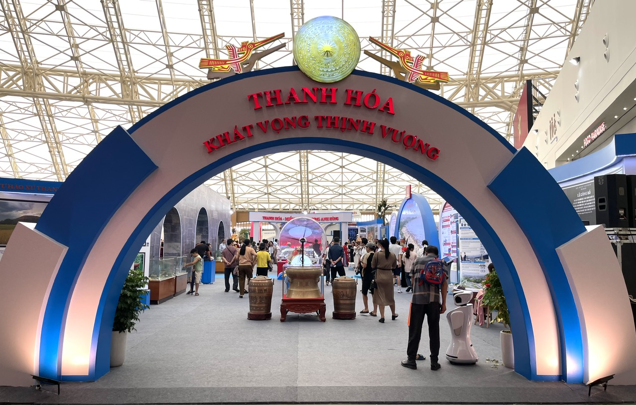 Đặc sắc không gian trưng bày Triển lãm “Thanh Hóa - Khát vọng thịnh vượng”.